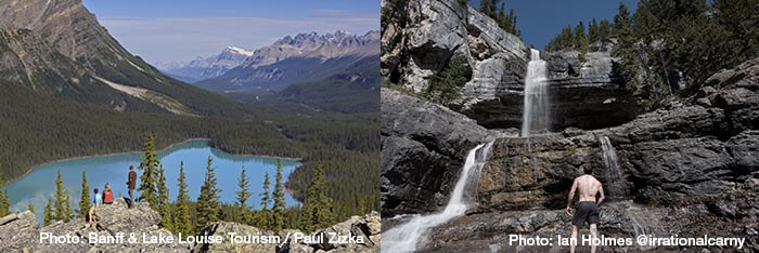 Peyto Lake and Weeping Wall, Icefields Parkway