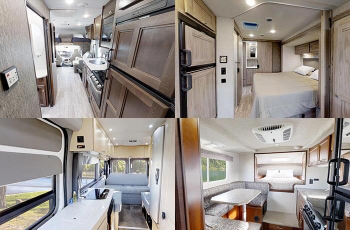 Interior views of a CanaDream RV