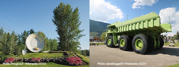 Large gold pan Quesnel and Big Truck Sparwood